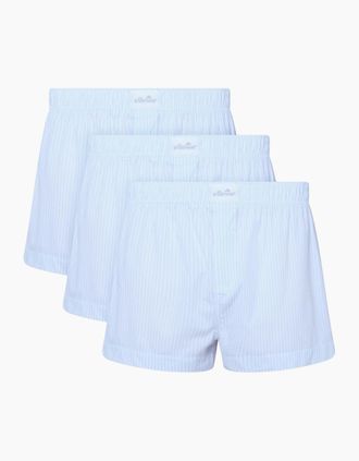 Ellesse Mens LaBotte 3 Pack Boxer Short - White/Light Blue - Size: 35/34/32