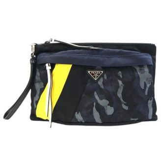 Prada Pre-owned Nylon Clutch Bag - Heren - Pre-owned - Veelkleurig - Maat: ONE Size Nylon
