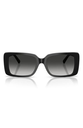 Tiffany & Co. 55mm Gradient Rectangular Sunglasses in Black /Gray Gradient at Nordstrom