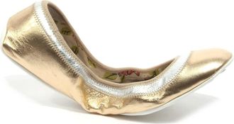 Car Shoe Zilveren Ballerina Schoen van Nappaleer - Dames - Ballerinas - Geel - 36 1/2 EU - Leer - Schoenen