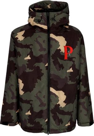 PROPAGANDA Camo Baseball Windbreaker Jas - Heren - Winterjassen - Groen - L - Nylon - Jassen