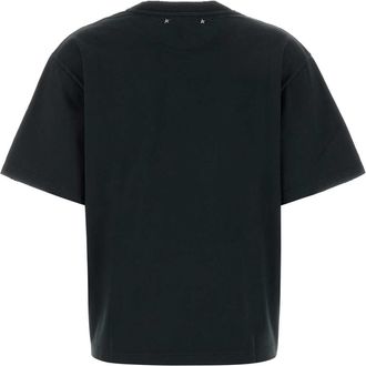 Golden Goose Womens Slate Cotton T-Shirt Washedblack Exterior Exterior: T-shirts And Polos