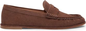 Stuart Weitzman Schoenen, Dames, Bruin, 39 1/2 EU, Leer, Spencer Loafer