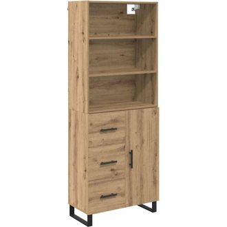 vidaXL Highboard Artisan Oak 69.5 x 34 x 180 cm Engineered Wood vidaXL