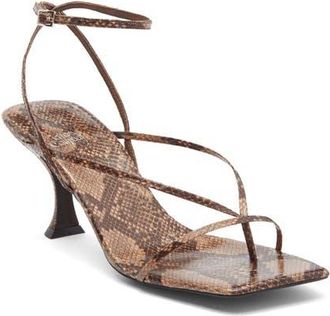 Jeffrey Campbell Fluxx Sandal in Brown Multi Python at Nordstrom, Size 5.5