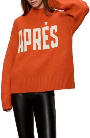 Sanctuary Apr&eacute;s Sweater in Ski Orange at Nordstrom, Size X-Small