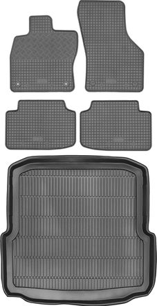 OEM Juego De Alfombrillas De Goma Para Coche Y Alfombrilla Para Maletero Para Skoda Octavia Iii Sed&aacute;n (2013-2020)