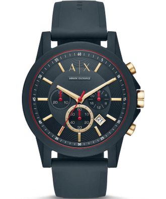 A|X Armani Exchange Outerbanks Mens Blue Watch AX1335 Silicone - One Size