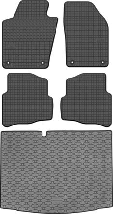 OEM Juego De Alfombrillas De Goma Para Coche Y Alfombrilla Para Maletero Skoda Fabia Iii Hatchback (2014-2021)