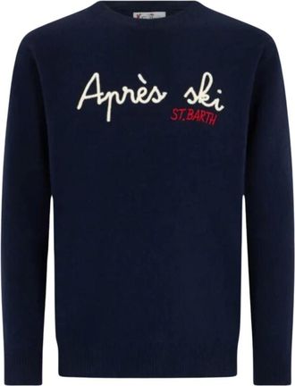 MC2 Saint Barth Maglione Blu in Cashmere e Lana - - Knitwear - Uomo - Blu - L