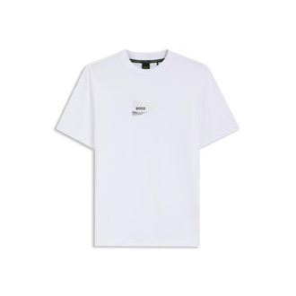 BOSS Regular-fit photoprint T-shirt in stretch cotton