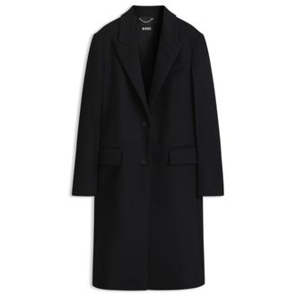BOSS Single-breasted formal wool coat