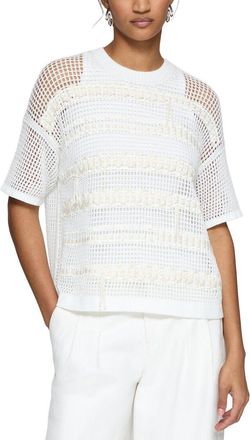 Lafayette 148 New York Hand Embroidered Sweater