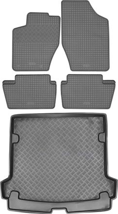 OEM Juego De Alfombrillas De Goma Para Peugeot 307 Estate (2002-2008) + Alfombrilla Para El Maletero