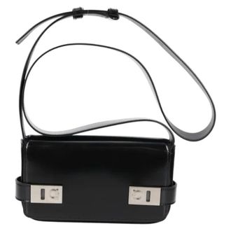 Ferragamo Tweedehands leren schoudertassen - Dames - Pre-owned - Zwart - Maat: ONE Size Leer