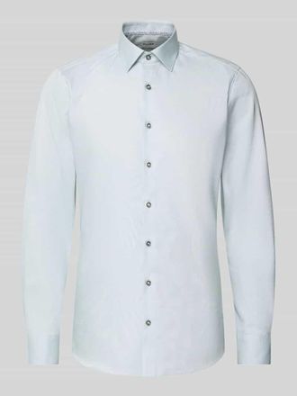 Olymp Level 5 Slim Fit Businesshemd aus Baumwoll-Mix mit Kentkragen in Gruen, Größe 38