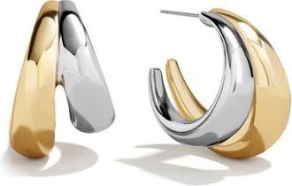 BaubleBar Sloane Hoop Earrings in Gold at Nordstrom