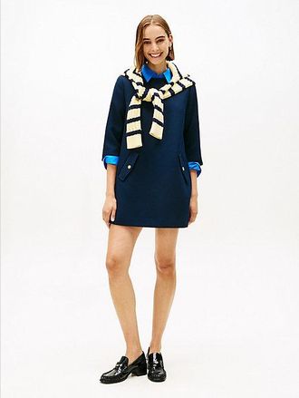 Tommy Hilfiger Vestido corto recto en mezcla de lana