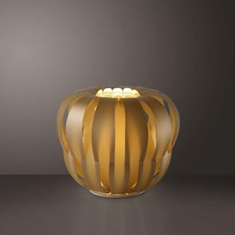 Linea Zero Linea Zero - L&aacute;mpara De Pie New Gold De Metal Blanco Di&aacute;metro 60 X 55h Cm