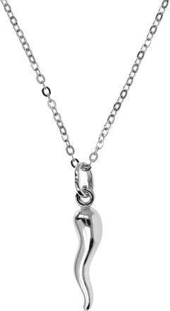 Autentica Polished Lucky Horn Pendant With Chain Necklace