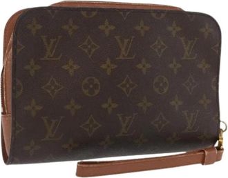 Louis Vuitton Pre-owned Clutches, female, Brown, Size: ONE SIZE Pre-owned Canvas Clutch