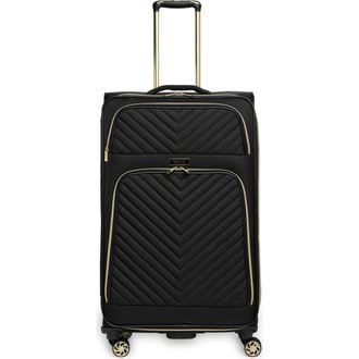Kenneth Cole Chelsea Chevron Quilt Expandable 8-Wheel Luggage in Black at Nordstrom Rack, Size 28
