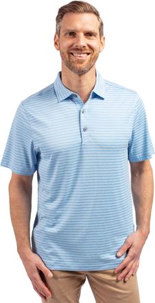 Cutter & Buck Forge Eco Heather Stripe Stretch Recycled Mens Polo
