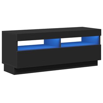 vidaXL Vidaxl - Mueble De Tv Con Luces Led Negro 100x35x40 Cm