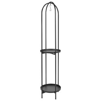 Beliani Beliani - Soporte De Plantas Para Interiores Redondo 35 X 160 Cm Metal Negro Tamarix