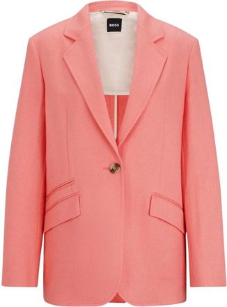 HUGO BOSS Jopeta Jas - Dames - Blazers - Oranje - 3XL - Linnen - Jassen