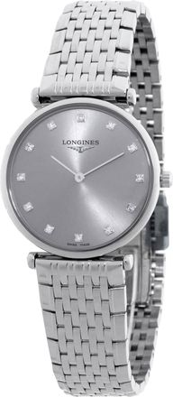 Longines La Grande Classique De Longines Quartz Diamond Grey Dial Ladies Watch L45124706