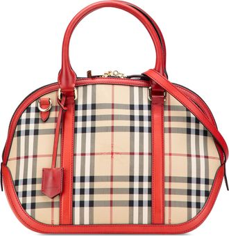 Burberry Pre-owned Womens Vintage Satchel Bag - Beige Textile - One Size