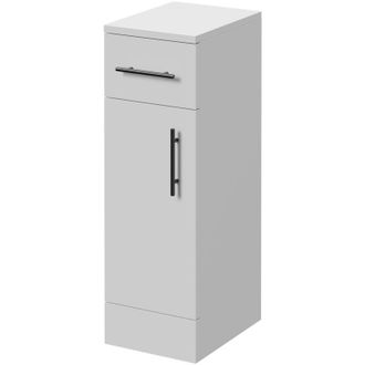 Alexander James Alexander James Gloss White 250mm x 330mm Storage Unit - 250mm - Gunmetal Grey 96mm Bar Handle