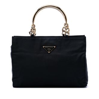 Prada Tessuto Metalen Handtas (tweedehands)