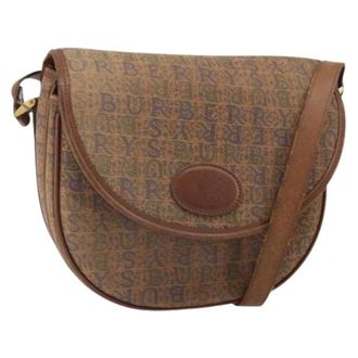 Burberry Pre-owned Cross Body Bags, female, Brown, Size: ONE SIZE Pre-owned Canvas Shoulder Bag