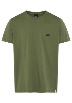 HUGO BOSS T-Shirt BOSS, Herren, Gr. XXL, open gr&uuml;n 350, Jersey, Obermaterial: 100% Baumwolle, regular fit normal, Rundhals, abgesteppte Kante, Shirts T-Shirt, R