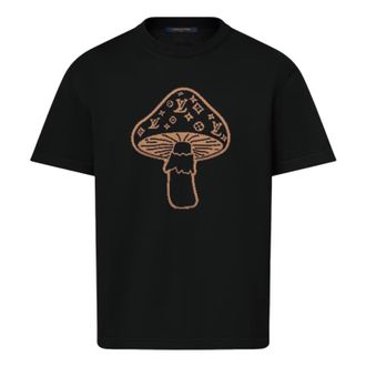 Louis Vuitton Short-Sleeved Intarsia Crewneck T-shirt Intarsia Mushroom 1AJBUX