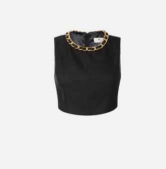 Elisabetta Franchi Top mit Schmuckkette
