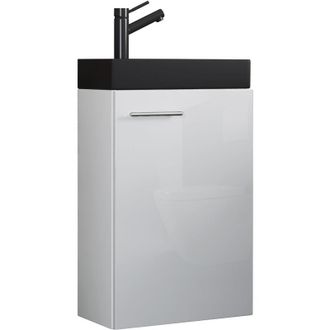 ebuy24 Ebuy24 - Set Vcm De 2 Piezas Lavadero Para Invitados Wc Ba&ntilde;o Para Invitados Aseo Lavabo Muebles De Ba&ntilde;o Juego De Ba&ntilde;o - Slito-bl (sonoma Roble)