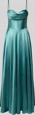 Mascara Abendkleid mit Herz-Ausschnitt in Schilf, Größe 32