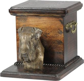 OEM Schnauzer, Schnauzer Ii - Urna Para Cenizas De Perro Con Estatuilla, Elegante Urna Para Perro, Urna &Uacute;nica Con Busto De Perro De Art-dog