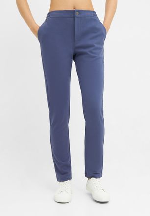Bench Jogger Pants BENCH. 643178, Damen, Gr. 40, N-Gr, blau (crown blau), Sweatware, Obermaterial: 58% Polyester, 37% Baumwolle, 5% Elasthan, unifarben, kn&ouml;