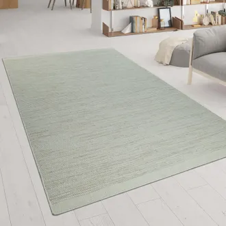 Paco Home Paco Home - Alfombra Tejido Hecho A Mano Look Escandinavo Patr&oacute;n Jaspeado En Blanco 120x170 Cm