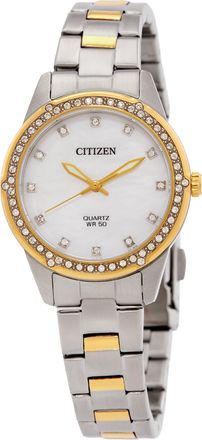 Citizen Quartz Crystal Mother of Pearl Dial Ladies Watch ER0224-51D