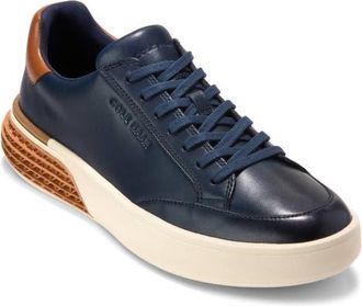 Cole Haan GrandPrø Halfcourt SkyWeave Sneaker in Navy Blazer British Tan at Nordstrom, Size 13