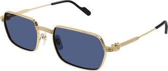 Cartier Blue Rectangular Mens Sunglasses CT0463S 003 56