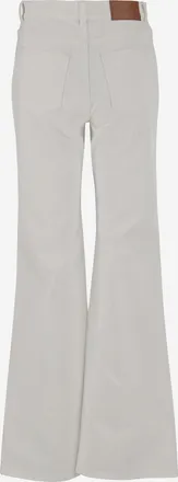 Chlo&eacute; Womens High Waist Cotton Flare Jeans White
