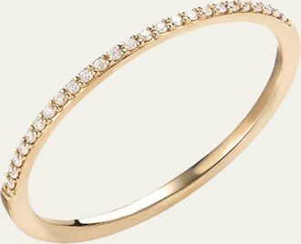 Lana Jewelry 14K Gold Thin Flawless Diamond Stack Ring