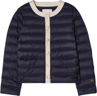 Busnel Indiana Down Jacket Contrast - Dames - Gewatteerde jassen - Blauw - L - Leer - Jassen