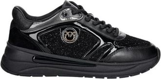 Pinko Nataly 02 - Dames - Sneakers - Zwart - 37 EU - Leer - Schoenen